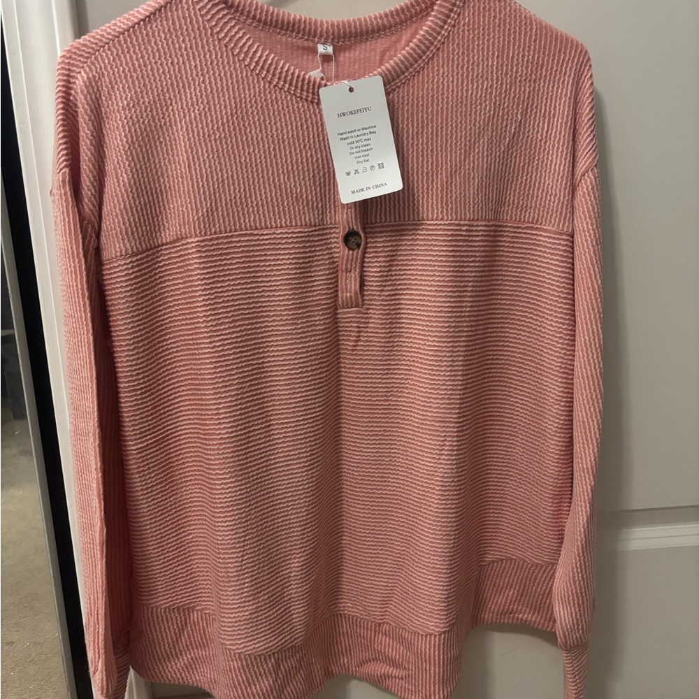 Pink Ribbed Sweater